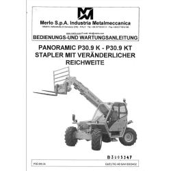Merlo Turbofarmer KT P26.6 SP SPT LP LPT – P28.7 – P28.9 – P30.9 – P33.7 – P35.7 K KT Service Manual, Mechanic Manual, Electrical Diagram DE [PDF]